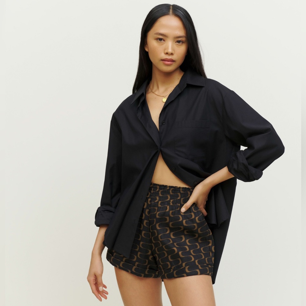 🤎🖤Reformation Nashville Linen Short - Linguini Pattern🤎🖤